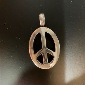 Beautiful Lagos Peace sign necklace. Large bail.